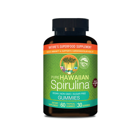 Hawaiian Spirulina Superfood Gummies + Vitamin D3 60 Count