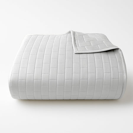 Bamboo Quilted Coverlet- Stone