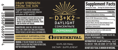 D3+K2 Daylight Concentrate 0.5 fl oz (15 ml)