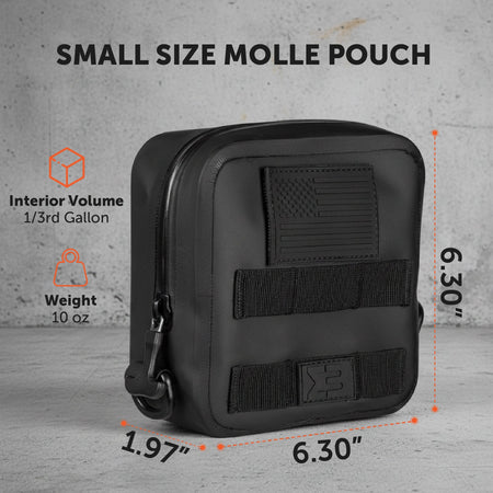 Small Waterproof Submersible Tactical MOLLE Pouch