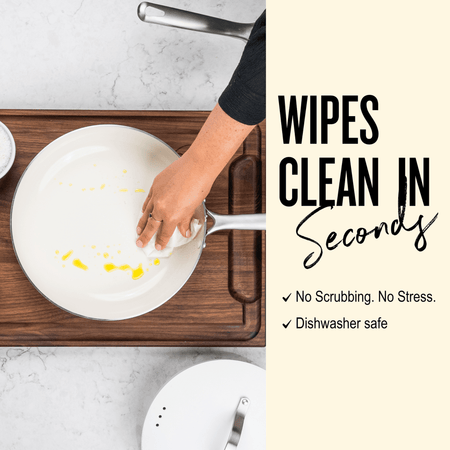 Mobi 8-Piece Ceramic Cookware Set | Cannoli Cream