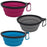 Mr. Peanut's 3 Pak XL (25oz) Collapsible Silicone Bowls with Color Matched Carabiner Clips