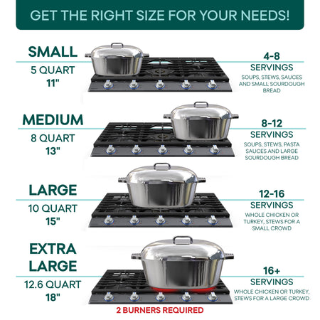 Oval Dutch Oven with Lid - 5 Quart (11 Inch)