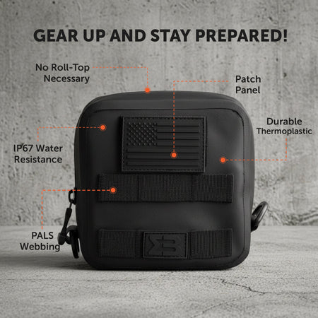 Small Waterproof Submersible Tactical MOLLE Pouch