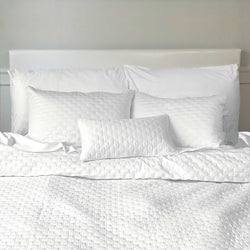 Bamboo Cotton Quilted Coverlet - Snow