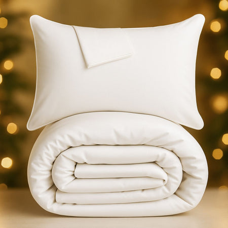 Bamboo Duvet Cover Set with Shams - White