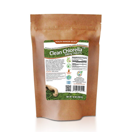 Clean Chlorella 200mg Tablets (10oz, 283g), approximately 1415 tablets