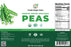 Freeze Dried Organic Peas (16oz, #10 can) 454g (2-Pack)
