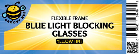 Groovy Bee® Flexible Frame Indoor Blue Light Blocking Glasses (Yellow Tint)