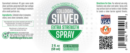 Colloidal Silver Extra Strength Spray 2 fl oz (59 ml) - 40ppm (3-Pack)