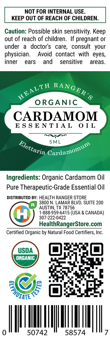 Organic Cardamom Essential Oil (5ml)