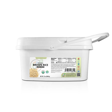 Mini Bucket - Organic Long Grain Brown Rice 72 oz (2040 g)