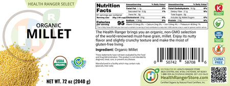 Mini-Bucket Organic Millet 72 oz (2040 g)