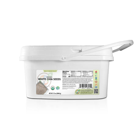 Mini Bucket Organic White Chia Seeds 72 oz (2040 g)