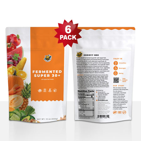 Fermented Super30+ with Organic Apple Peel Powder 12oz (340g) (6-Pack)
