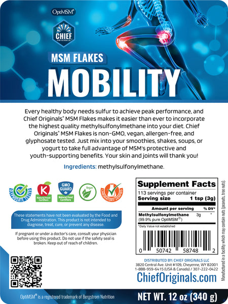 OptiMSM Flakes for Joint Health 12oz (340g)