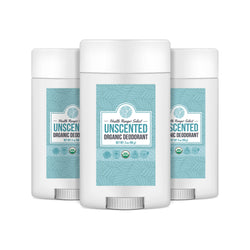 Organic Unscented Deodorant 3oz (90g) (3-Pack)