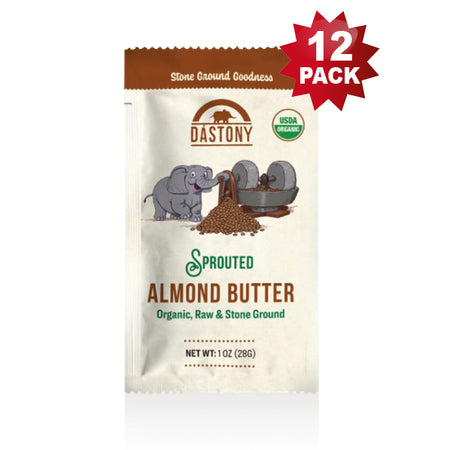 Dastony Organic Raw Sprouted Almond Butter (12-Pack)